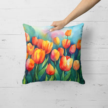 Load image into Gallery viewer, Tulips in Watercolor Throw Pillow