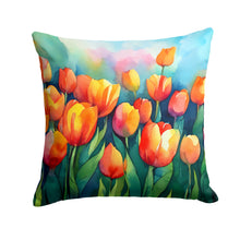 Load image into Gallery viewer, Tulips in Watercolor Throw Pillow