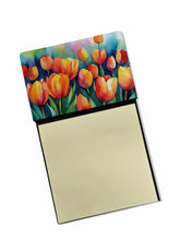 Load image into Gallery viewer, Tulips in Watercolor Sticky Note Holder- Refiilable Desk Accessory Note Pad