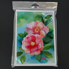 Load image into Gallery viewer, Alabama Camellia in Watercolor Greeting Cards -  Blank Note Cards – 8-Pack of Artist-Designed Cards with Envelopes