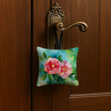 Load image into Gallery viewer, Alabama Camellia in Watercolor Hanging Square Fabric Ornament 3.5 × 3.5