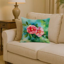 Load image into Gallery viewer, Alabama Camellia in Watercolor Throw Pillow