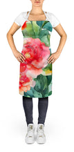 Load image into Gallery viewer, Alabama Camellia in Watercolor Apron – Artist-Designed Kitchen, BBQ &amp; Craft Apron