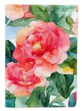Load image into Gallery viewer, Alabama Camellia in Watercolor House Flag