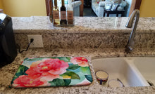 Load image into Gallery viewer, Alabama Camellia in Watercolor Dish Drying Mat