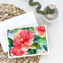 Load image into Gallery viewer, Alabama Camellia in Watercolor Greeting Cards -  Blank Note Cards – 8-Pack of Artist-Designed Cards with Envelopes