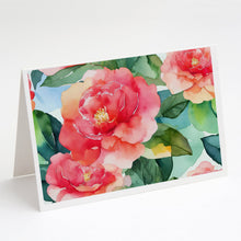 Load image into Gallery viewer, Alabama Camellia in Watercolor Greeting Cards -  Blank Note Cards – 8-Pack of Artist-Designed Cards with Envelopes