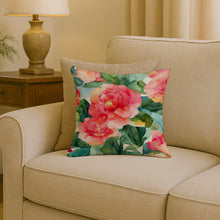 Load image into Gallery viewer, Alabama Camellia in Watercolor Throw Pillow