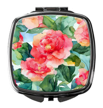 Load image into Gallery viewer, Alabama Camellia in Watercolor Compact Mirror