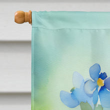 Load image into Gallery viewer, Alaska Forget-me-nots in Watercolor House Flag