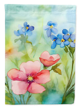 Load image into Gallery viewer, Alaska Forget-me-nots in Watercolor House Flag
