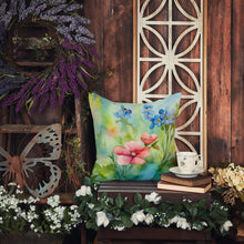 Load image into Gallery viewer, Alaska Forget-me-nots in Watercolor Throw Pillow