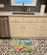 Load image into Gallery viewer, Alaska Forget-me-nots in Watercolor Memory Foam Kitchen Mat