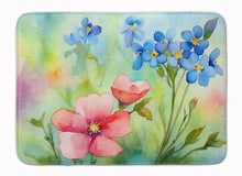 Load image into Gallery viewer, Alaska Forget-me-nots in Watercolor Memory Foam Kitchen Mat