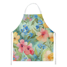 Load image into Gallery viewer, Alaska Forget-me-nots in Watercolor Apron – Artist-Designed Kitchen, BBQ &amp; Craft Apron