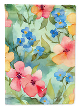 Load image into Gallery viewer, Alaska Forget-me-nots in Watercolor House Flag