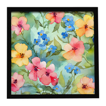 Load image into Gallery viewer, Alaska Forget-me-nots in Watercolor Framed Metal Print