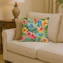 Load image into Gallery viewer, Alaska Forget-me-nots in Watercolor Throw Pillow