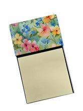 Load image into Gallery viewer, Alaska Forget-me-nots in Watercolor Sticky Note Holder- Refiilable Desk Accessory Note Pad