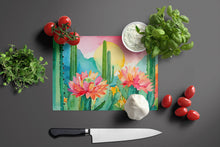 Load image into Gallery viewer, Arizona Saguaro Cactus Blossom in Watercolor Glass Cutting Boards – Durable, Decorative Kitchen Art Large