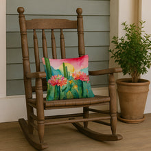 Load image into Gallery viewer, Arizona Saguaro Cactus Blossom in Watercolor Throw Pillow