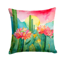 Load image into Gallery viewer, Arizona Saguaro Cactus Blossom in Watercolor Throw Pillow