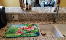 Load image into Gallery viewer, Arkansas Apple Blossom in Watercolor Dish Drying Mat