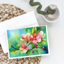 Load image into Gallery viewer, Arkansas Apple Blossom in Watercolor Greeting Cards -  Blank Note Cards – 8-Pack of Artist-Designed Cards with Envelopes