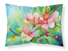 Load image into Gallery viewer, Arkansas Apple Blossom in Watercolor Fabric Standard Pillowcase – Artistic Decorative Front, White Back