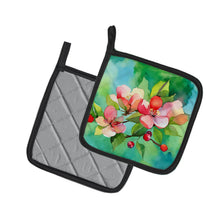 Load image into Gallery viewer, Arkansas Apple Blossom in Watercolor Pair of Pot Holders