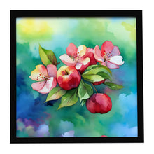 Load image into Gallery viewer, Arkansas Apple Blossom in Watercolor Framed Metal Print