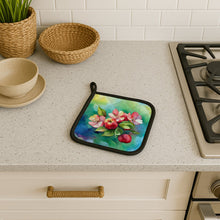 Load image into Gallery viewer, Arkansas Apple Blossom in Watercolor Pair of Pot Holders