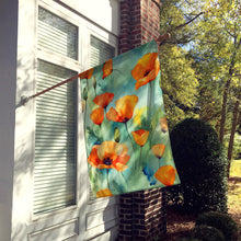 Load image into Gallery viewer, California California Poppies in Watercolor House Flag