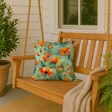 Load image into Gallery viewer, California California Poppies in Watercolor Throw Pillow