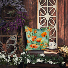 Load image into Gallery viewer, California California Poppies in Watercolor Throw Pillow