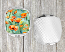 Load image into Gallery viewer, California California Poppies in Watercolor Compact Mirror