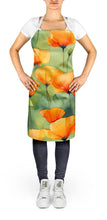 Load image into Gallery viewer, California California Poppies in Watercolor Apron – Artist-Designed Kitchen, BBQ &amp; Craft Apron