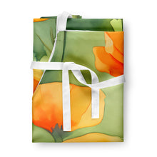 Load image into Gallery viewer, California California Poppies in Watercolor Apron – Artist-Designed Kitchen, BBQ &amp; Craft Apron