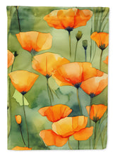 Load image into Gallery viewer, California California Poppies in Watercolor House Flag