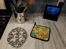 Load image into Gallery viewer, California California Poppies in Watercolor Pair of Pot Holders