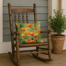 Load image into Gallery viewer, California California Poppies in Watercolor Throw Pillow