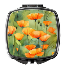 Load image into Gallery viewer, California California Poppies in Watercolor Compact Mirror
