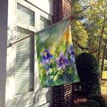 Load image into Gallery viewer, Colorado Rocky Mountain Columbine in Watercolor House Flag