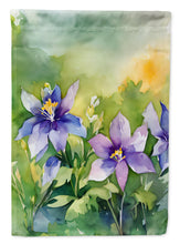 Load image into Gallery viewer, Colorado Rocky Mountain Columbine in Watercolor House Flag