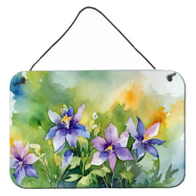 Load image into Gallery viewer, Colorado Rocky Mountain Columbine in Watercolor Wall or Door Hanging Prints