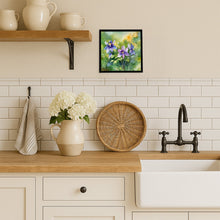Load image into Gallery viewer, Colorado Rocky Mountain Columbine in Watercolor Framed Metal Print