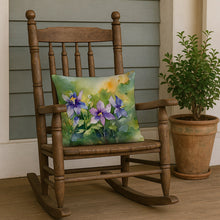 Load image into Gallery viewer, Colorado Rocky Mountain Columbine in Watercolor Throw Pillow