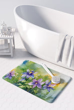 Load image into Gallery viewer, Colorado Rocky Mountain Columbine in Watercolor Memory Foam Kitchen Mat