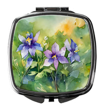Load image into Gallery viewer, Colorado Rocky Mountain Columbine in Watercolor Compact Mirror