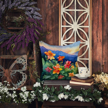 Load image into Gallery viewer, Colorado Rocky Mountain Columbine in Watercolor Throw Pillow